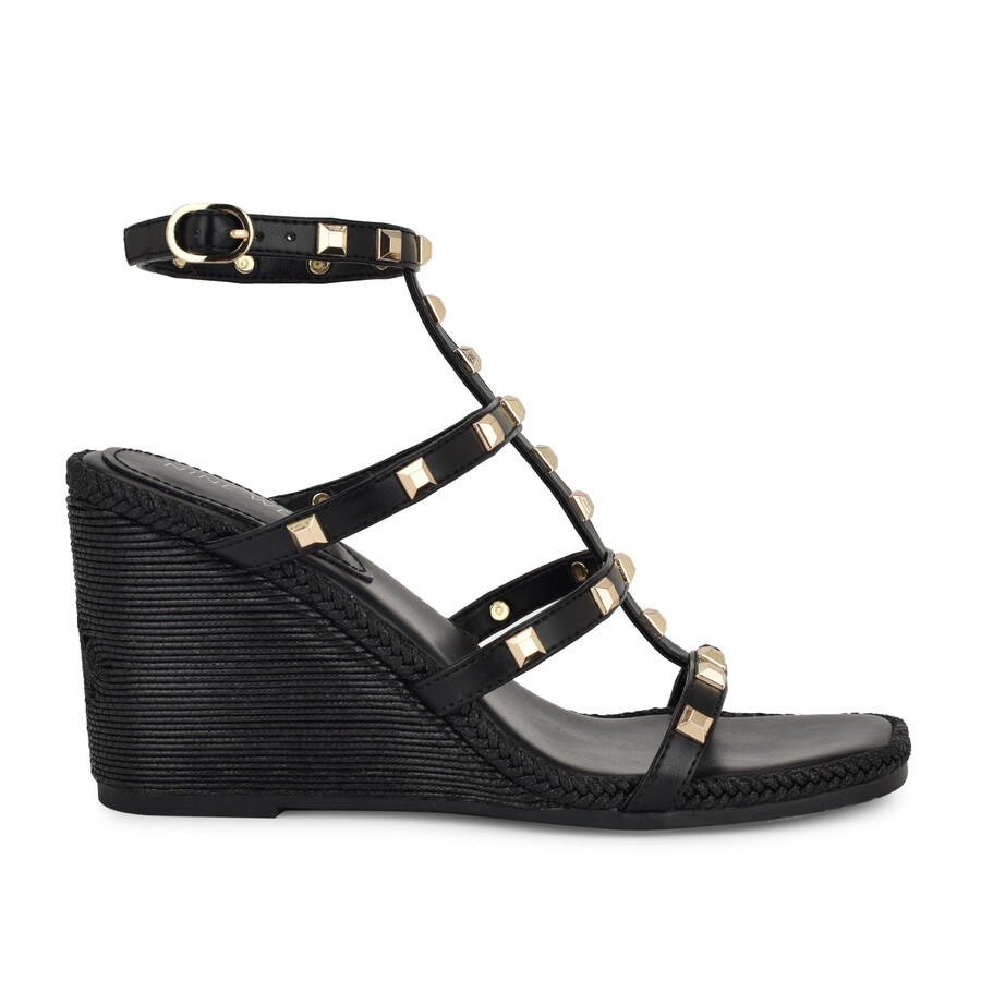 sardis sandalen mit keilabsatz und nieten