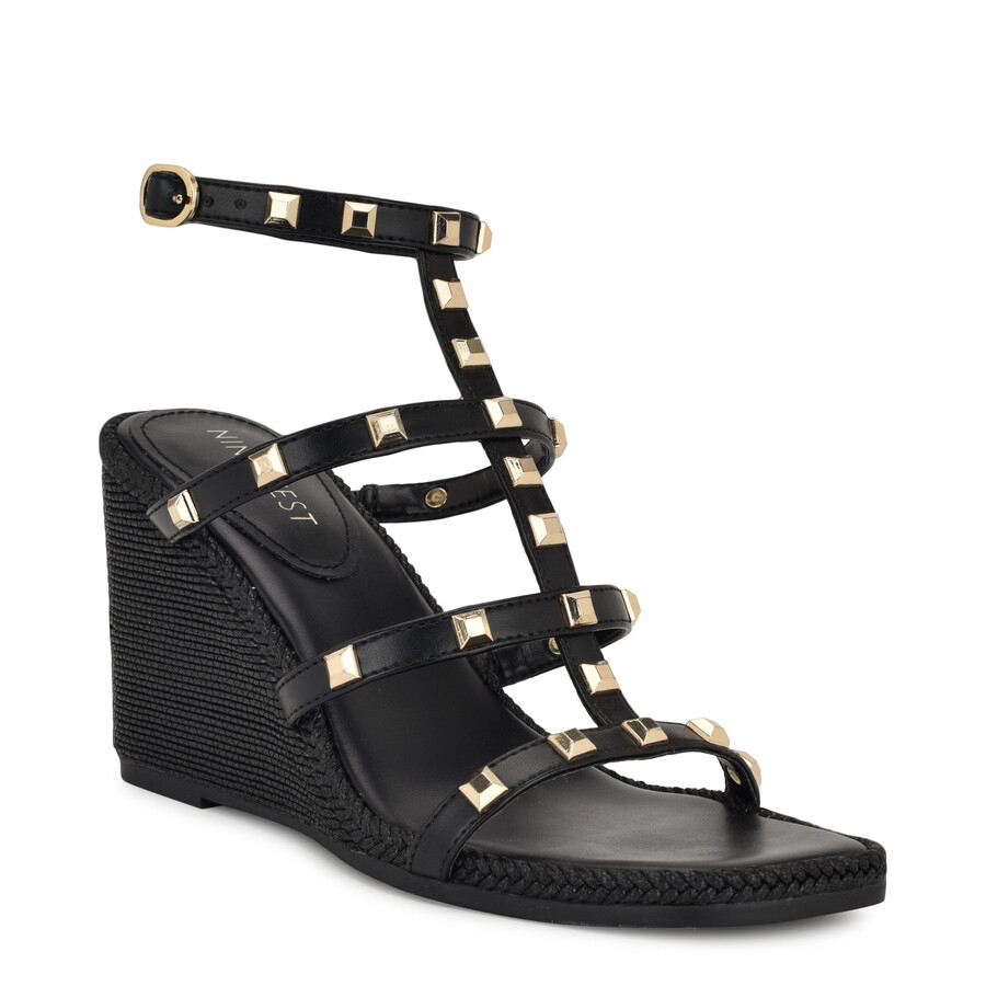 sardis sandalen mit keilabsatz und nieten