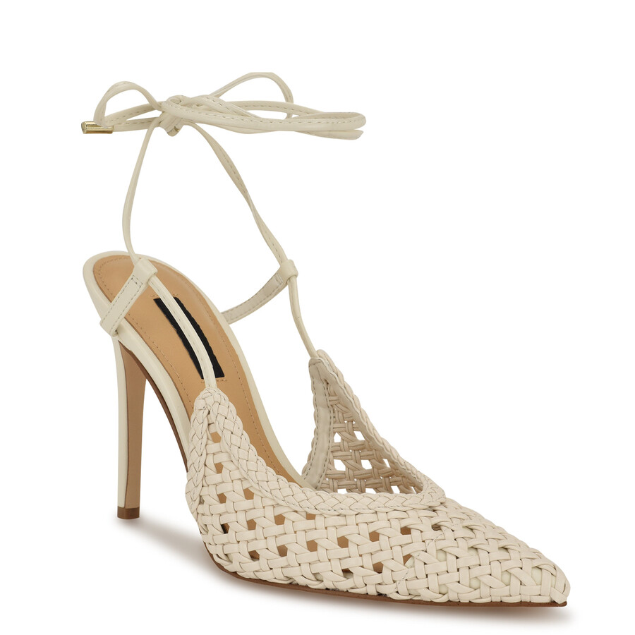 fessla – gewebte pumps mit knöchelriemen