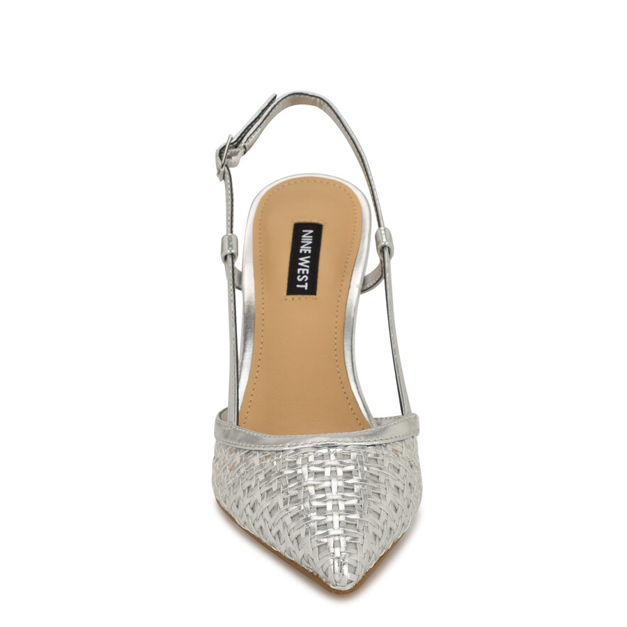 floree gewebte slingback-pumps